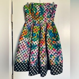 strapless Corey Lynn Calter party dress